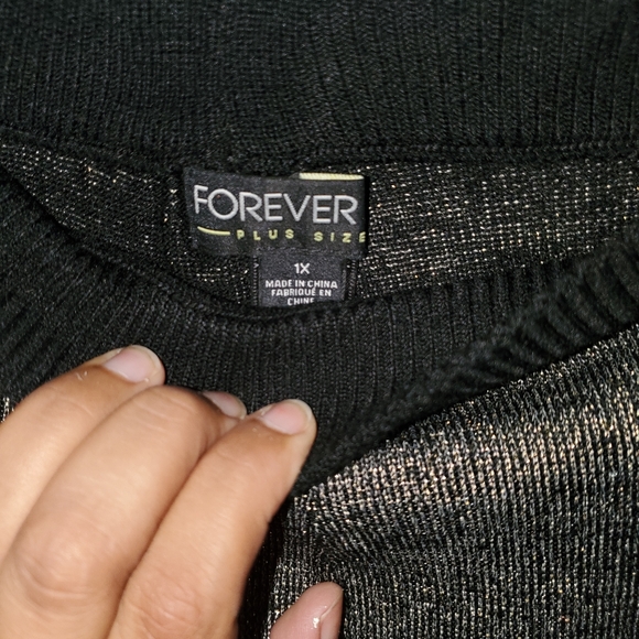 Gold and black leggings forever 21 1x - Picture 2 of 5